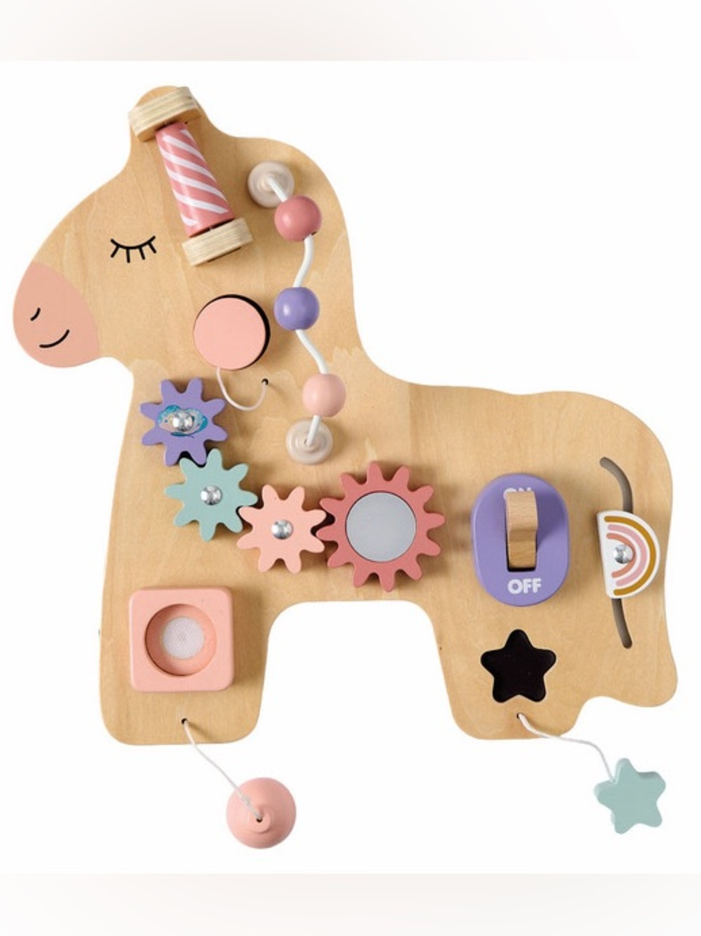 Little Town Wooden Unicorn Busy Board